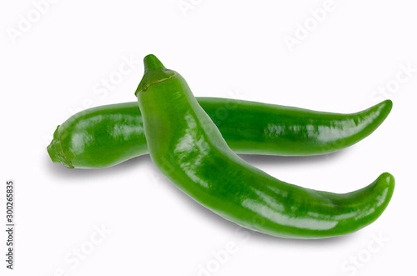 Obraz Raw green pepper pods