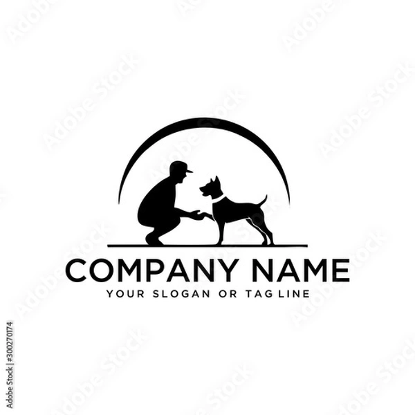 Obraz design logo ideas training dogs vector template