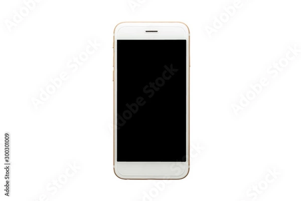 Fototapeta Smart phone isolated on white background with clipping path
