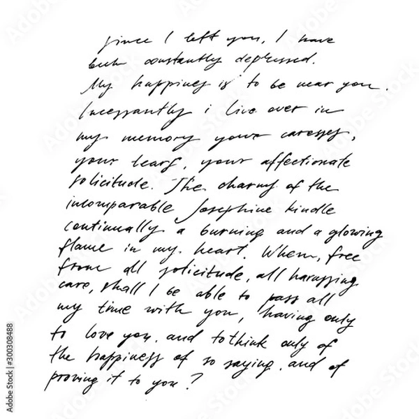 Fototapeta Handwritten abstract text wallpaper. Imitation of a abstract vintage lettering. Letters used in inscriptions, ornaments, background