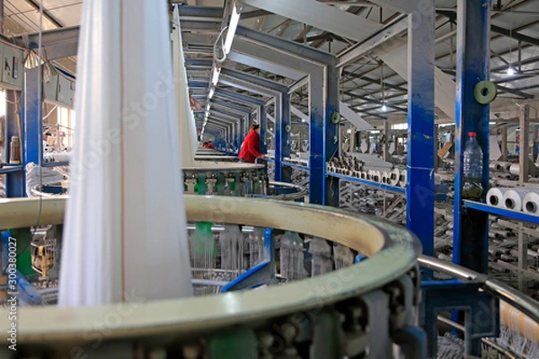 Fototapeta textile workshop woven factory