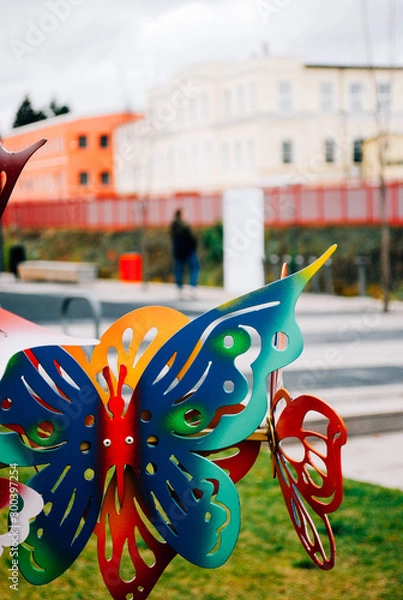 Obraz colorful flags in the wind