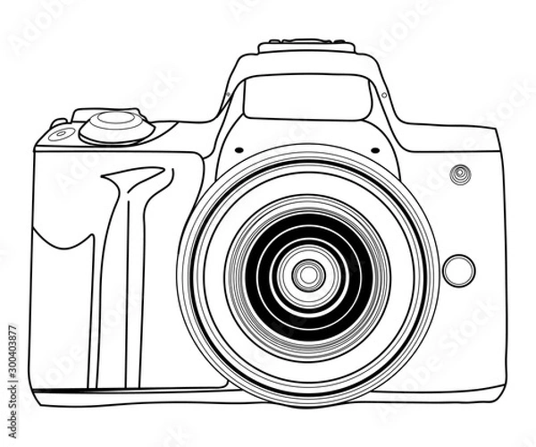 Obraz dslr vector camera