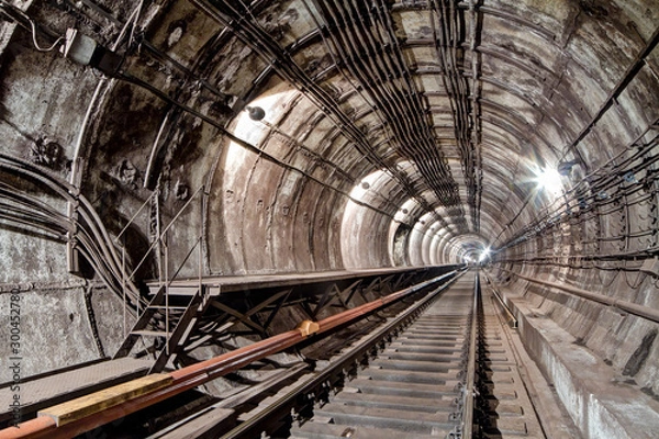 Obraz Subway tunnel for metropolitan trains