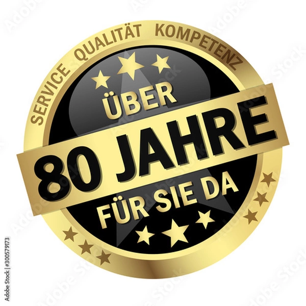 Obraz Button - Über 80 Jahre für sie da