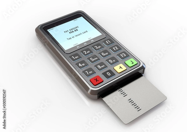 Fototapeta Card Machine And Insert