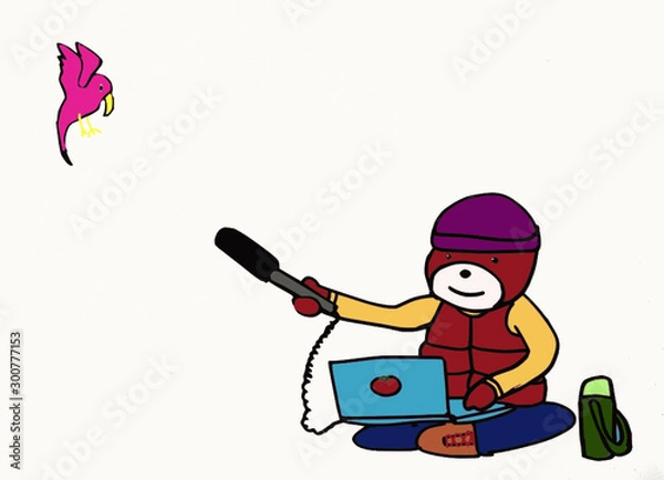 Obraz a bear recording Bird's Twitter