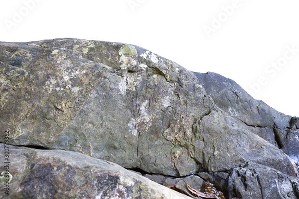 Obraz stone Rock cliff isolated on white background.