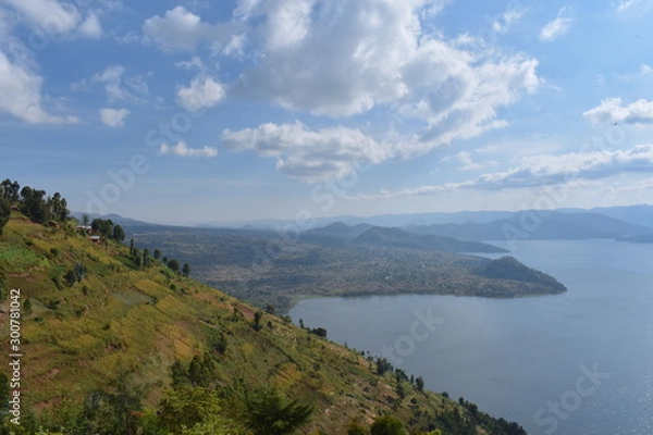 Fototapeta Rwanda Virunga Lodge Overlooking Uganda