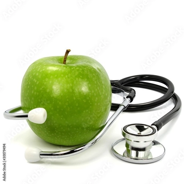 Obraz Stetoskop z jabłkiem