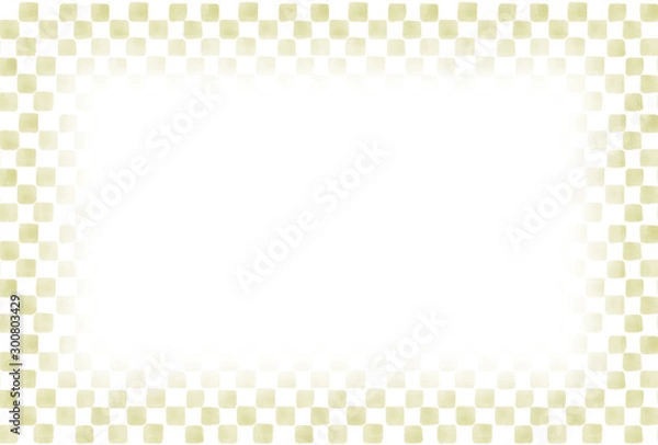 Fototapeta 市松模様のフレーム　水彩