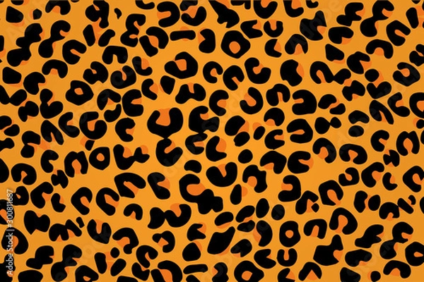 Fototapeta orange leopard texture pattern wallpaper background illustration vector
