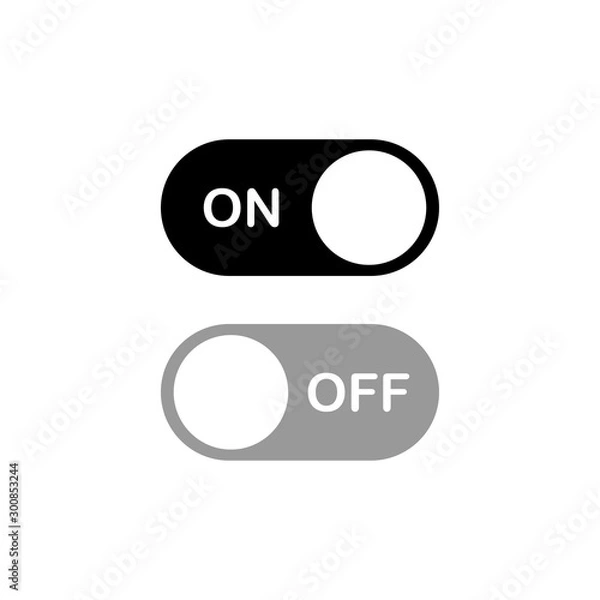 Fototapeta On Off Power Button Symbol Icon Vector Design Illustration EPS 10