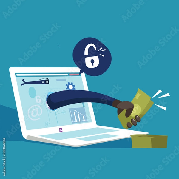 Obraz stolen password.conceptual illustration