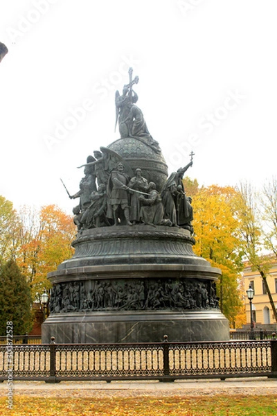 Fototapeta monument to the Millennium of Russia in Veliky Novgorod
