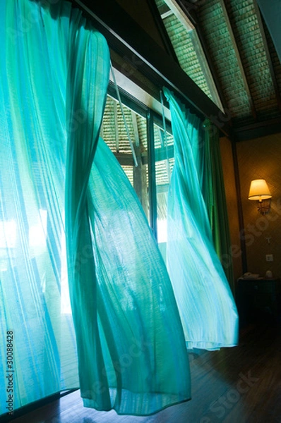 Obraz 風とカーテン