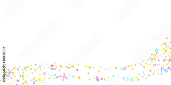 Obraz Sprinkles grainy. Cupcake dessert bakery confetti