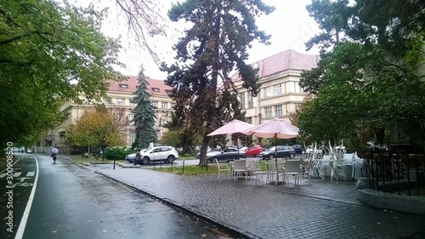 Obraz rain in the city