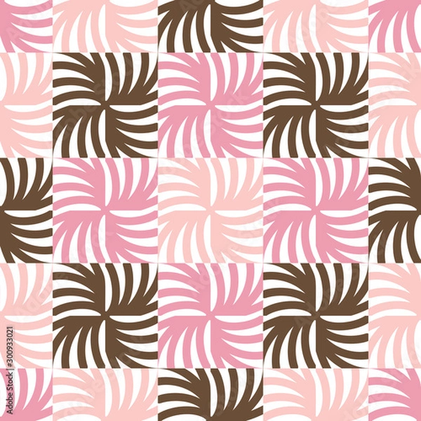 Fototapeta Bright seamless pattern with geometric elements.