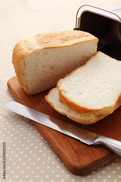 Fototapeta ホームベーカリーで作った食パン