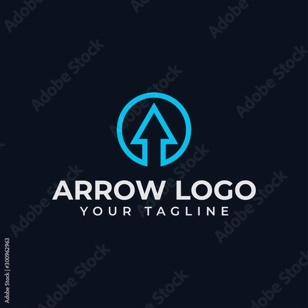 Fototapeta Circle Abstract Arrow, Business Line Logo Design Template