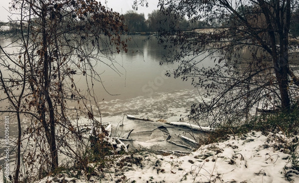 Fototapeta Winter landscape and nature