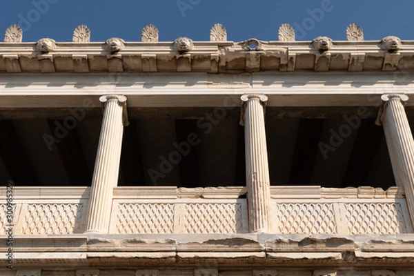 Fototapeta The stoa of Attalus in ancient agora of Athens.