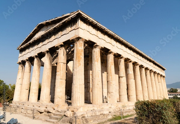 Fototapeta Back side of the temple of Hephaestus in Athens, built in 445 B.C.