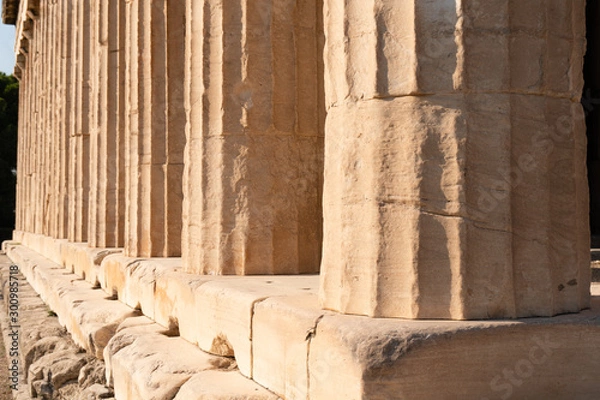 Fototapeta Architectural abstract of the temple of Hephaestus in Athens, built in 445 B.C.