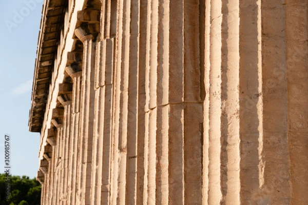 Obraz Architectural abstract of the temple of Hephaestus in Athens, built in 445 B.C.