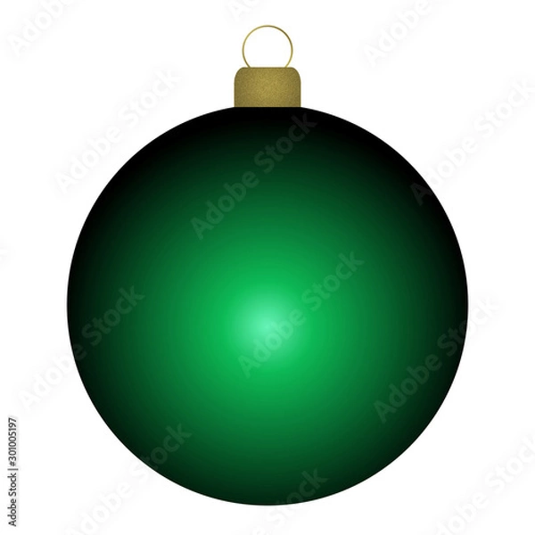 Obraz grüne christbaumkugel, leuchtend