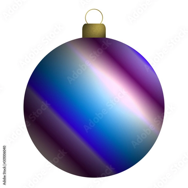 Obraz weihnachtskugel bunt gestreift