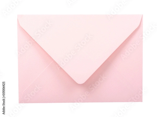 Fototapeta Paper envelope for mail, letter for post. Isolated on white.