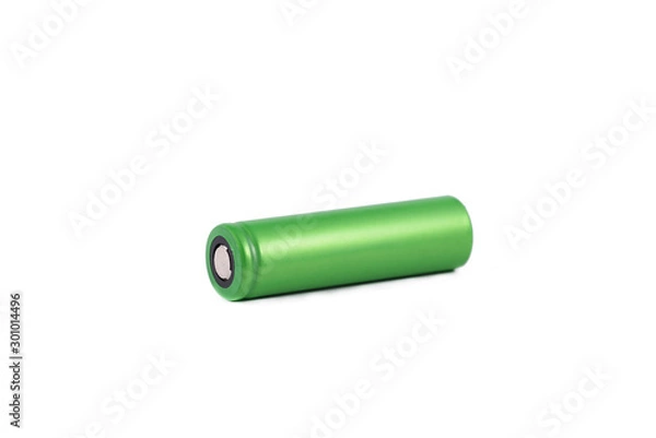 Fototapeta lithium 18650 batterie 3,7v on isolated background