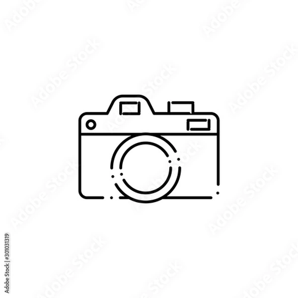 Obraz Isolated camera icon line design