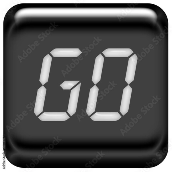 Obraz Button schwarz go