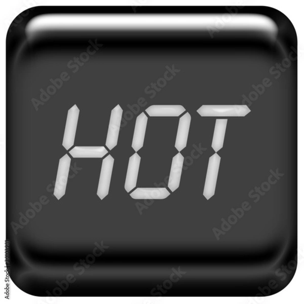 Obraz Button schwarz hot