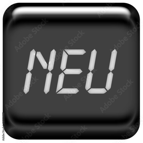 Obraz Button schwarz neu