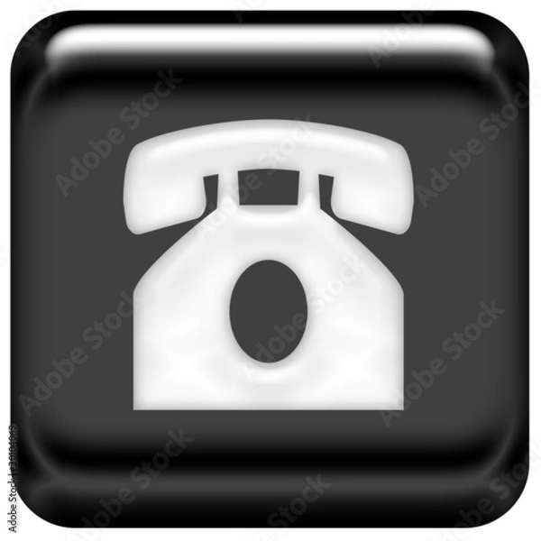 Obraz Button Schwarz Telefon