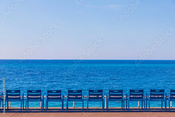 Fototapeta A view in Nice in Cote d Azur in France