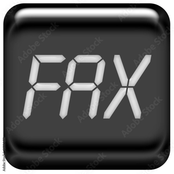 Obraz Button schwarz FAX