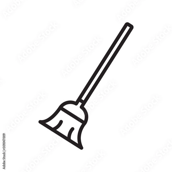 Fototapeta Broom Icon Vector Design Template