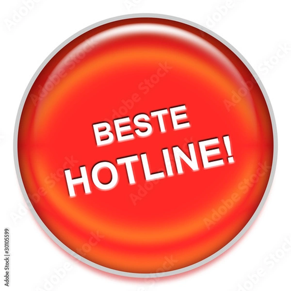 Obraz Button rot beste Hotline