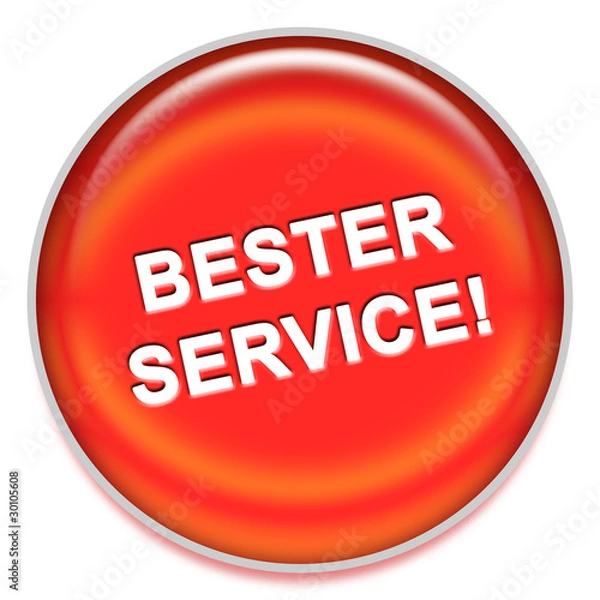 Obraz Button rot bester Service
