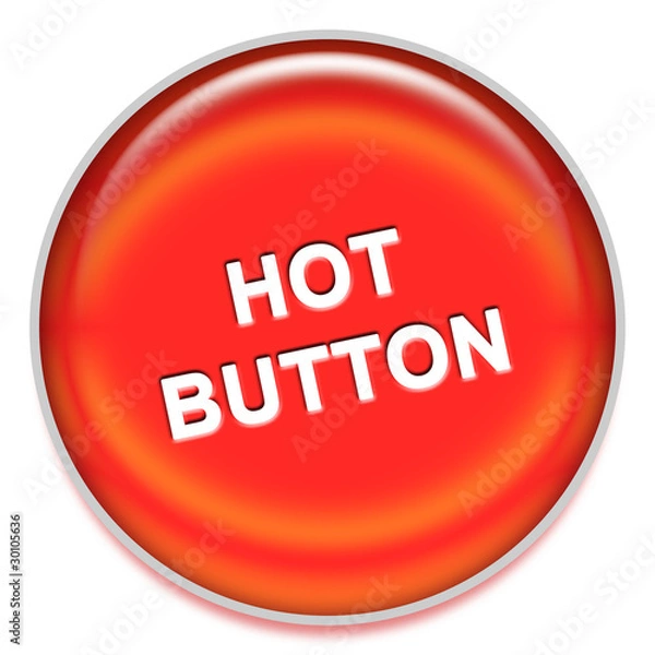 Obraz Button rot hot Button