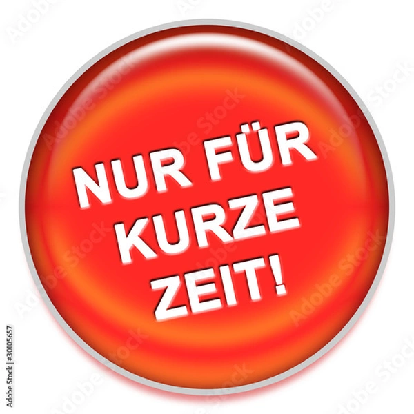 Obraz Button rot kurze zeit