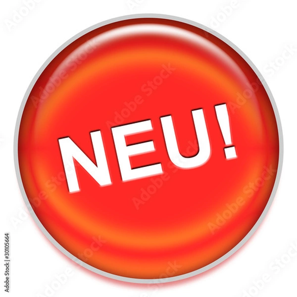 Obraz Button rot neu