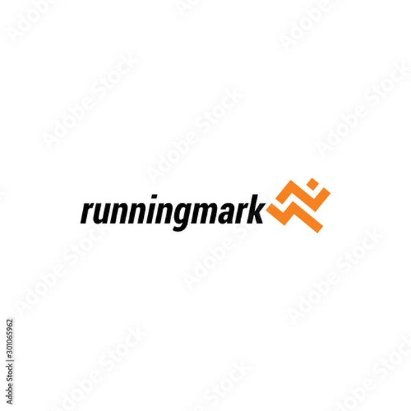 Obraz running man logo