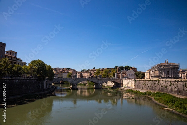 Fototapeta View to the city from Sant'Angelo bridge