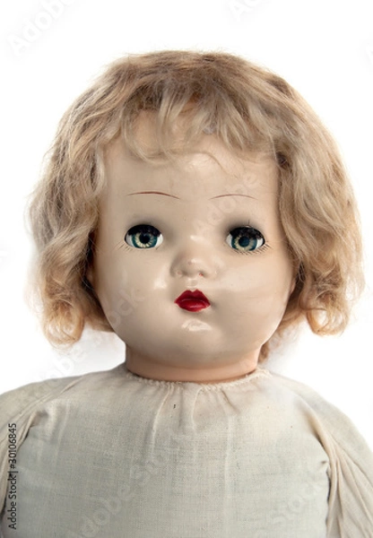 Obraz Close-up of face of beautiful antique doll